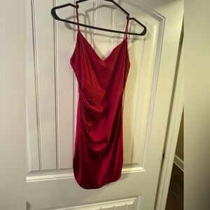 Elegant Red Slip Dress